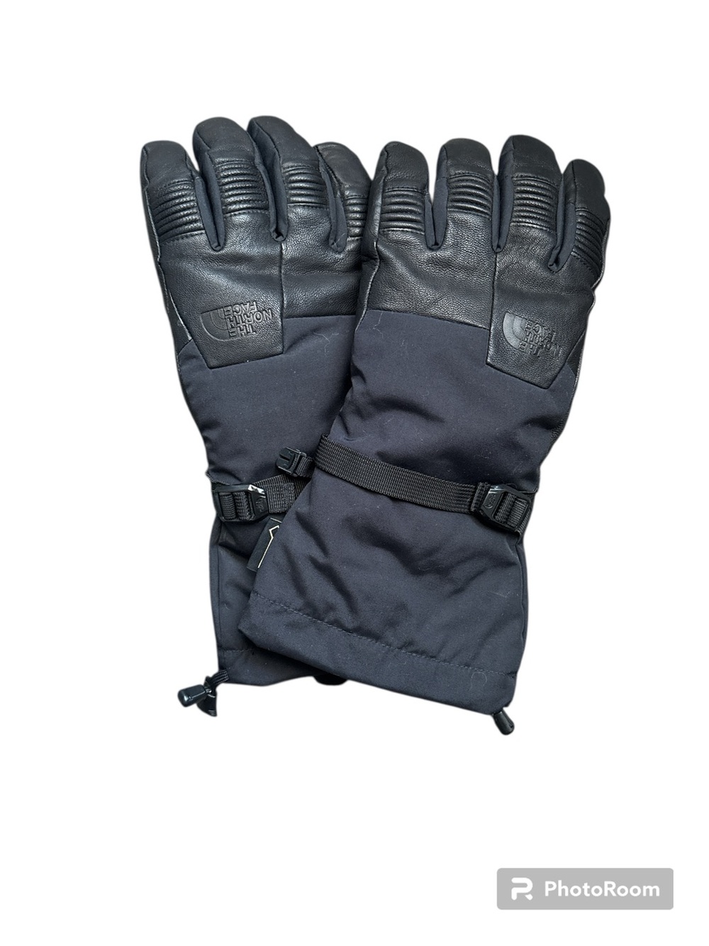 The North Face Black Winter Ski Gloves with Leather Palms